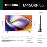 Toshiba 215 cm (85 inches) M450RP Series 4K Ultra HD Smart QLED TV 85M450RP (Black)