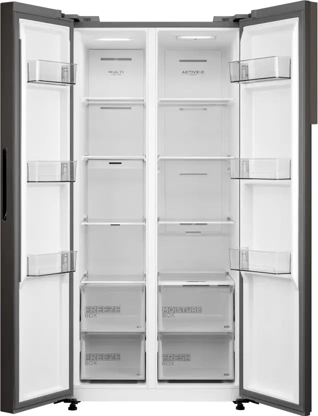 MDRS619FGG28IND, Midea , Side by Side ,482 L, Inverter, Black Jazz (open Box Like New)
