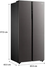 MDRS619FGG28IND, Midea , Side by Side ,482 L, Inverter, Black Jazz (open Box Like New)