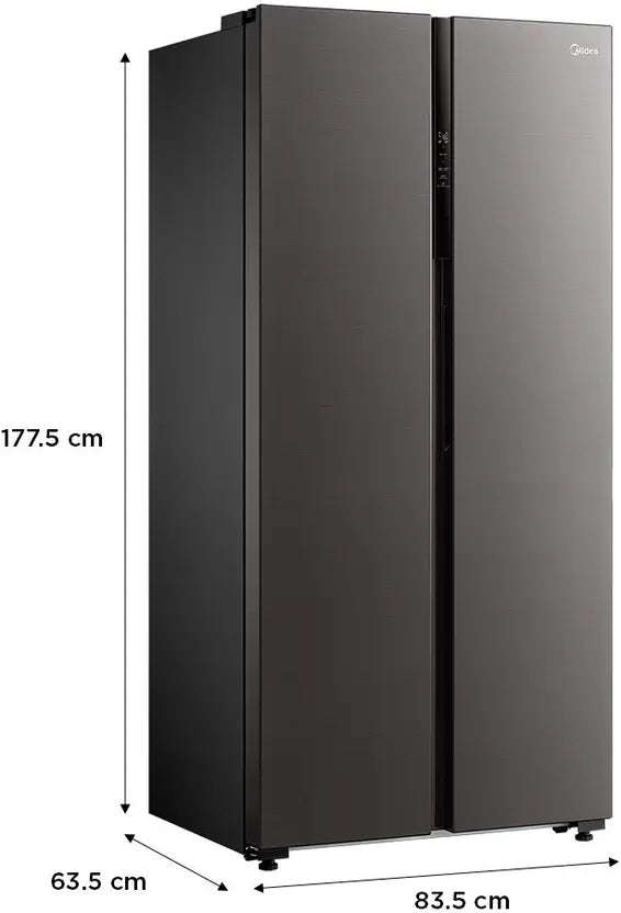MDRS619FGG28IND, Midea , Side by Side ,482 L, Inverter, Black Jazz (open Box Like New)
