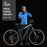 Ninety one Meraki S7 29T with Shimano Gear - Matt Blue 29 inches 7 Gear Lithium-ion (Li-ion) Electric Cycle Matt Blue