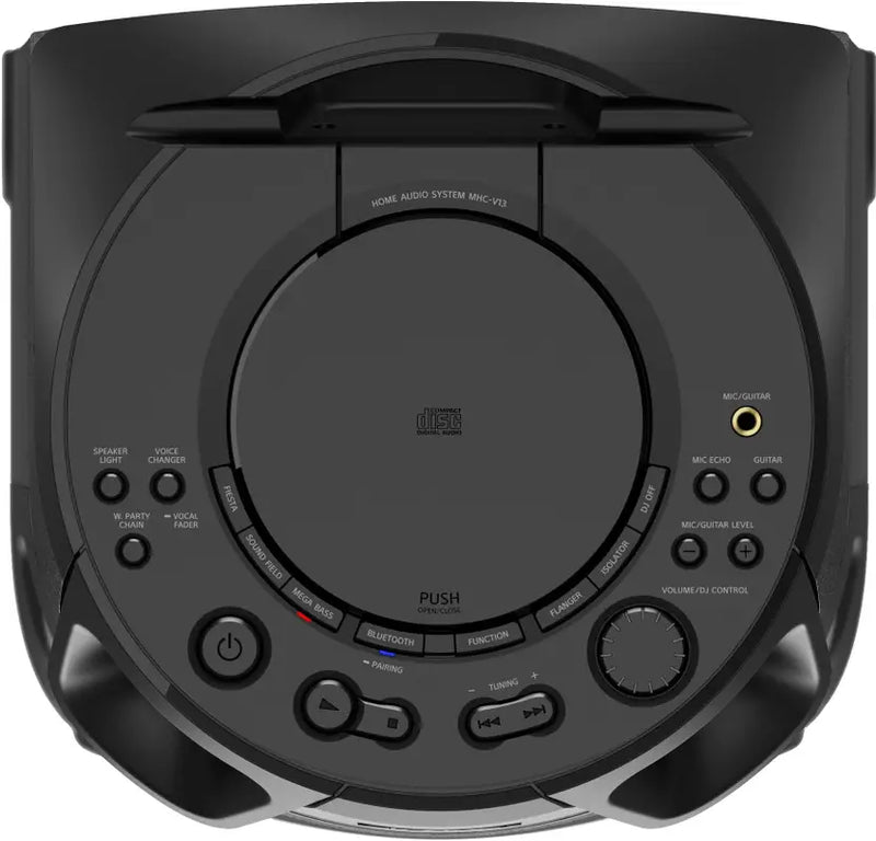 SONY MHC-V13 High-Power Party Speaker with Bluetooth connectivity (Jet bass Booster,Mic/Guitar, USB, CD, Music Center app)