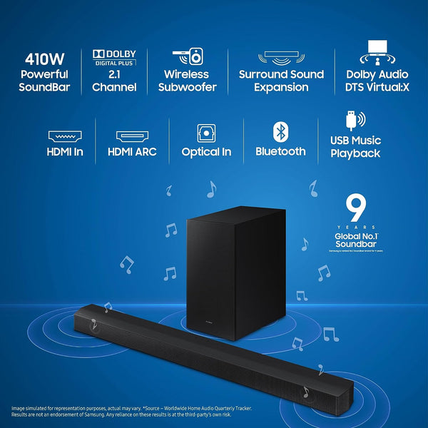 Samsung 2.1 Ch Soundbar B550 Black
