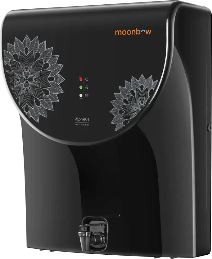 Moonbow Alpheus with mineralizer 7 L RO Water Purifier UV+UF (Black)