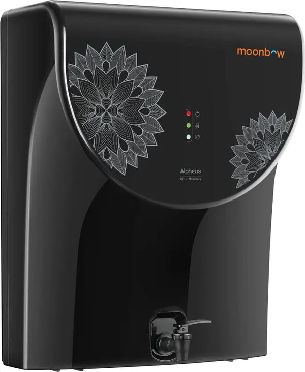 Moonbow Alpheus with mineralizer 7 L RO Water Purifier UV+UF (Black)
