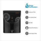 Moonbow Alpheus with mineralizer 7 L RO Water Purifier UV+UF (Black)