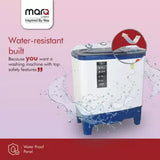 MarQ by Flipkart 7 kg 5 Star rating Semi Automatic Top Load Washing Machine Blue, White  (MQSA70H5M)