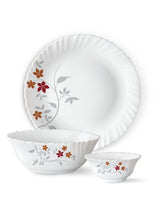 Larah by Borosil Pack of 34 Opalware Rosalie Galaxy Series Dinner Set (Microwave Safe)