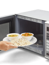 Larah by Borosil Pack of 34 Opalware Rosalie Galaxy Series Dinner Set (Microwave Safe)