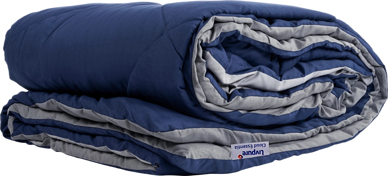 Livpure Smart Solid Double Quilt for Heavy Winter (Microfiber, Navy Blue & Monsoon Navy Blue)|90X96 Inches LSH-CFT-CFN211
