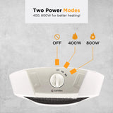 Candes New Infra2 Noiseless 800Watt Portable (ISI Certified) With ABS Body, Overheating Protection, & Safety Mesh Halogen Room Heater