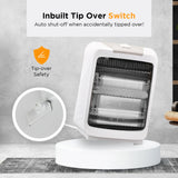 Candes New Infra2 Noiseless 800Watt Portable (ISI Certified) With ABS Body, Overheating Protection, & Safety Mesh Halogen Room Heater
