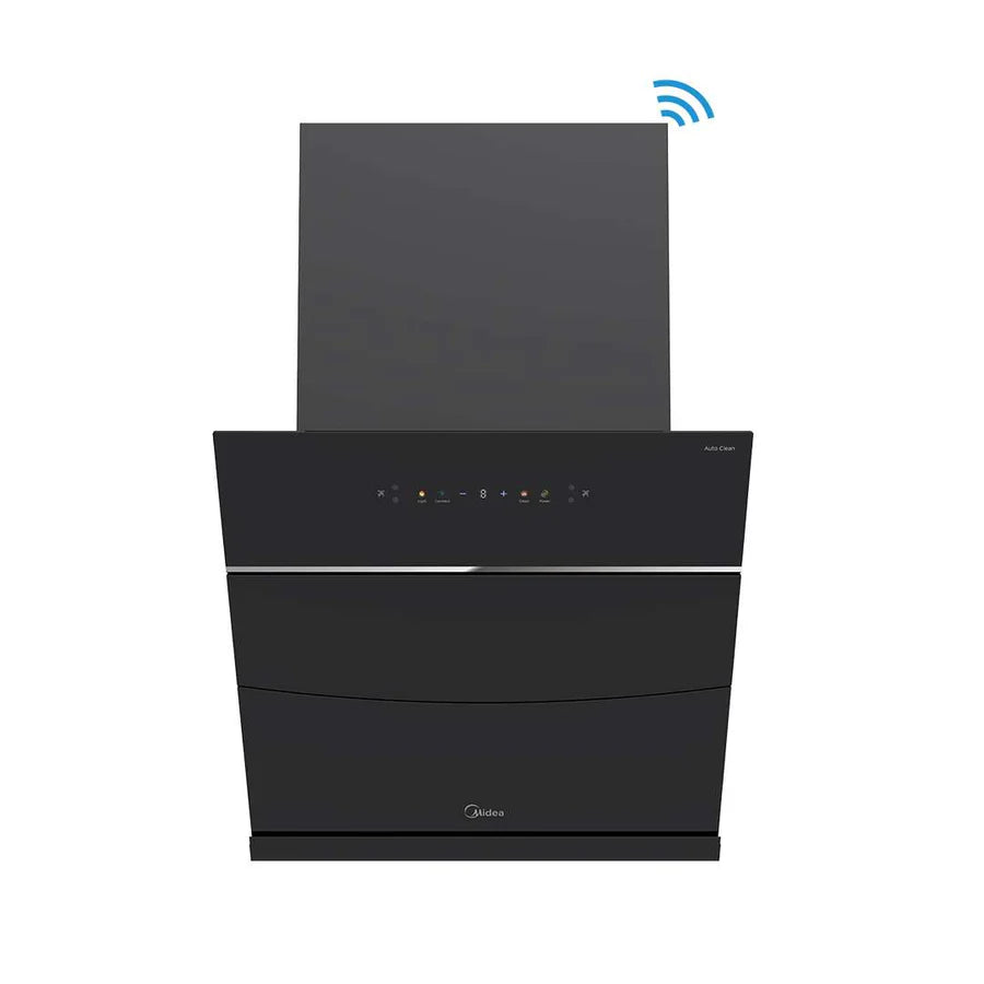 Midea Kitchen Chimney with 1800 m3/hr air suction, Slant, BLDC Motor, 60 CM with WiFi, Intelli Auto Clean, Multi Speed Control, MH60J63ET25BF