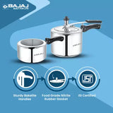 BAJAJ New Shakti 2 Pc Combo 2 L, 3 L Inner Lid Pressure Cooker