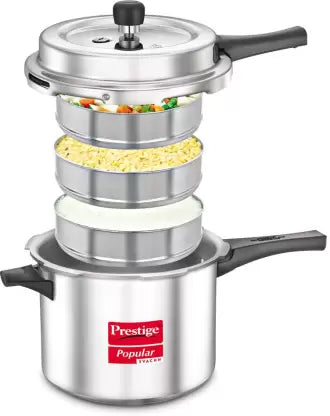 Prestige Popular Svachh Aluminium 5 L Outer Lid Pressure Cooker