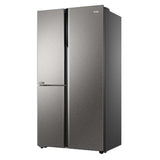 Haier 598L 3 Star 3-Door Side by Side Frost Free Refrigerator (HRT-683ISU1, Inox Steel)
