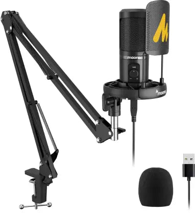 MAONO AU-PM461S Condenser PREMIUM Microphone With Sturdy Scissor Arm Stand