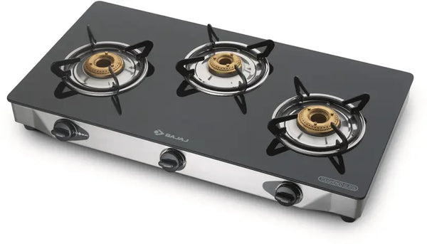 BAJAJ Majesty CGX3 Eco with AI Glass Manual Gas Stove  (3 Burners)