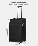 Metronaut Large Check-In Suitcase (75 Cm) 2 Wheels - Advantage - Black