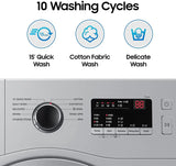 SAMSUNG 6 kg 5 Star With Hygiene Steam and Ceramic Heater Fully Automatic Front Load with In-built Heater Silver (Touched Up)