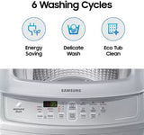 SAMSUNG 7 kg Diamond Drum Fully Automatic Top Load Washing Machine Silver