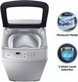 SAMSUNG 7 kg Diamond Drum Fully Automatic Top Load Washing Machine Silver