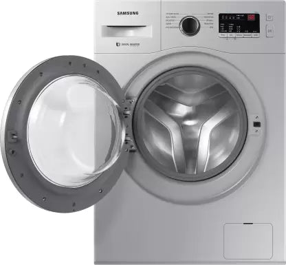 SAMSUNG 6 kg 5 Star With Hygiene Steam and Ceramic Heater Fully Automatic Front Load with In-built Heater Silver