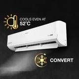 Whirlpool 4 in 1 Convertible Cooling 1 Ton 3 Star Split Inverter AC - White (1.0T magicool convert pro 3s INV-I/O, Copper Condenser)