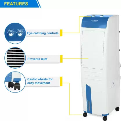 Flipkart SmartBuy 30 L Tower Air Cooler (White, Blue, Alpine)