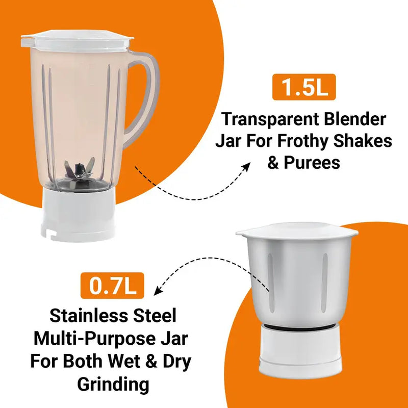Inalsa Novis 500 W Juicer Mixer Grinder (2 Jars )