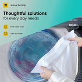 realme TechLife 7 kg 5 Star rating Semi Automatic Top Load Washing Machine White, Black (Touched Up)