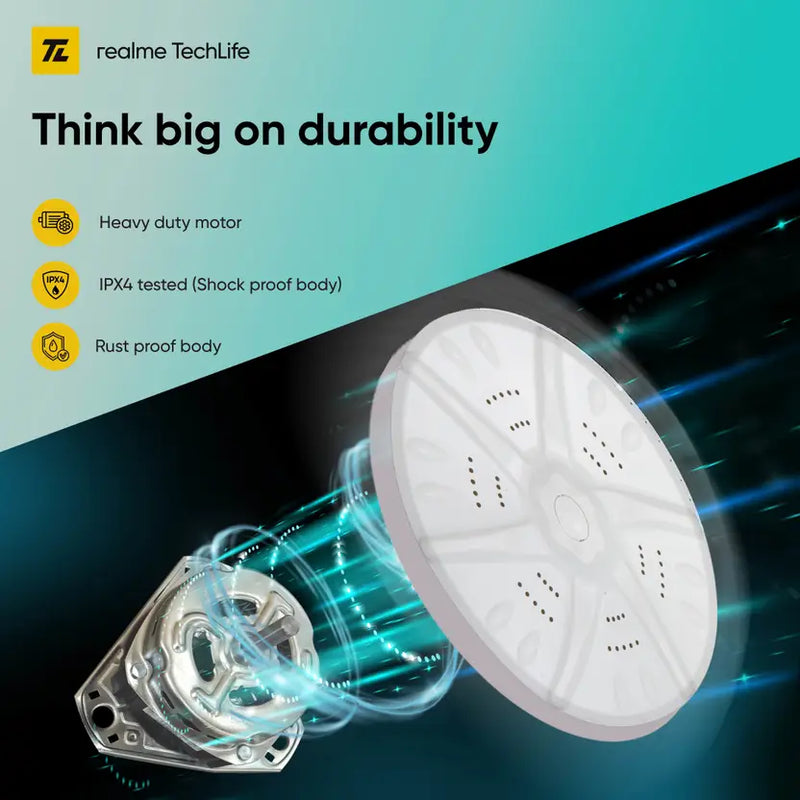 realme TechLife 7 kg 5 Star rating Semi Automatic Top Load Washing Machine White, Black (Touched Up)