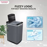 Thomson 9 kg Fully Automatic Top Load Washing Machine with In-built Heater Grey