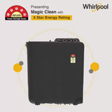 Whirlpool 7.5 kg Magic Clean 5 Star Semi Automatic Top Load Black, Grey