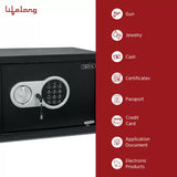 Lifelong 34 Liters Home Safe 1.2 Cubic Feet with Led Safe Locker