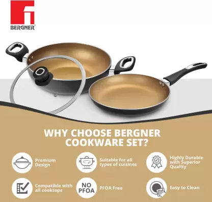 BERGNER Induction Bottom Non-Stick Coated Cookware Set