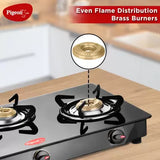 Pigeon Brunet Glass Manual Gas Stove (3 Burners)