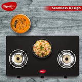 Pigeon Combo - Brunet Cooktop + Flat tawa 250 + Fry Pan 240 Stainless Steel Manual Gas Stove