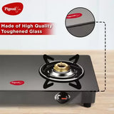 Pigeon Combo - Brunet Cooktop + Flat tawa 250 + Fry Pan 240 Glass Manual Gas Stove 2 Burner