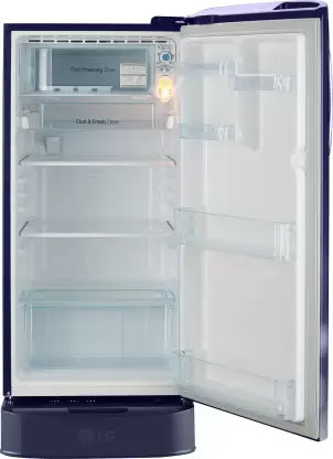 LG 185 L Direct Cool Single Door 5 Star Refrigerator with Base Drawer  with Smart Inverter Compressor, Smart Connect, Fast Ice Making