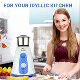 Inalsa Polo 2 550 W Mixer Grinder (2 Jars, White, Blue)