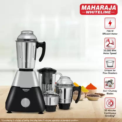 MAHARAJA WHITELINE Infinimax Elite 750 W Mixer Grinder