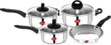 Pigeon Stainless Steel Essentials 7 Piece Induction Bottom Cookware Set