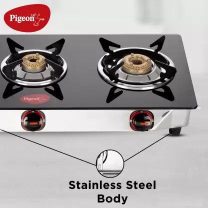 Pigeon Popular 3 Burner Glass Cooktop Glass Manual Gas Stove