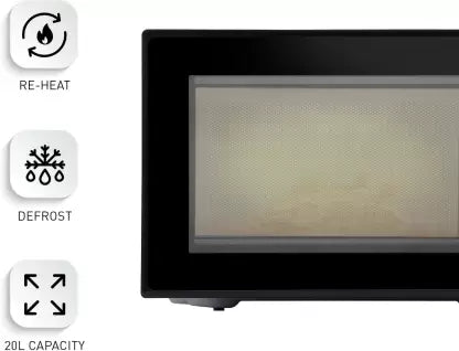 Panasonic 20L Solo Microwave Oven (NN-SM25JBFDG,Black)