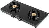 BAJAJ 2BRGP4 Slim Glass Manual Gas Stove (2 Burners)