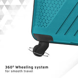 Safari Medium Check-In Suitcase (66 Cm) 4 Wheels - Zeno 66 - Teal