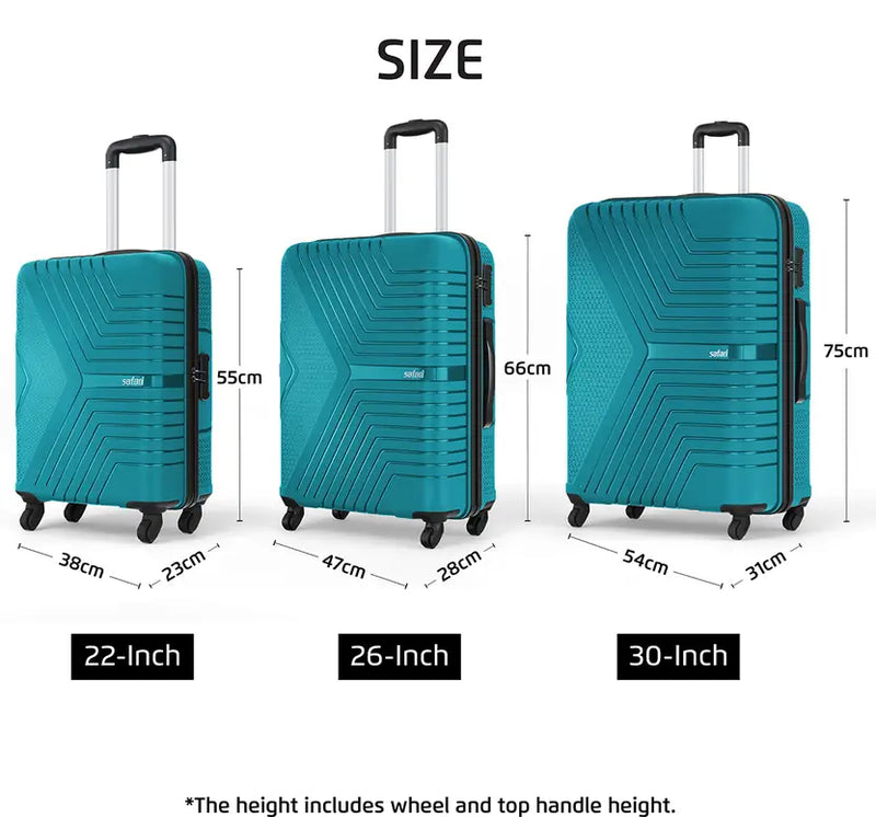 Safari Zeno 66 Medium Check-In Suitcase | Sleek Hard Body 4-Wheel