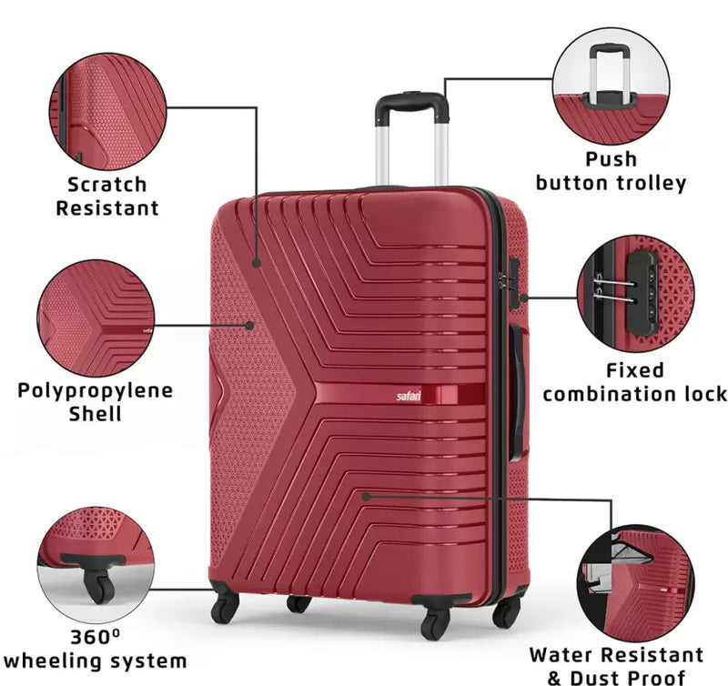 Safari Magnum Zeno 75 Check-in Suitcase 4 Wheels - 30 Inches