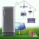 LG 185 L Direct Cool Single Door Refrigerator Shiny Steel, GL-D201APZU